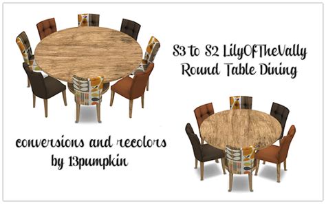 Sims 4 CC's - The Best: Round Table Dining by 13 Pumpkin's Simblr