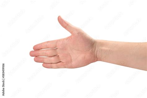 Hand in a welcoming gesture, cut out Stock Photo | Adobe Stock