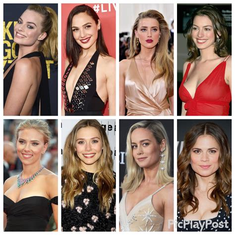 Team DC (Margot Robbie, Gal Gadot, Amber Heard and Anne Hathaway) vs