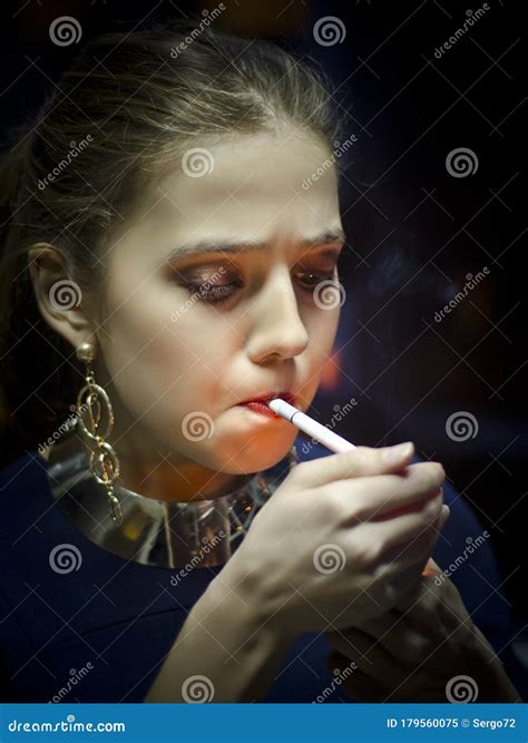 Conceptual Portrait of a Young, Seductive, Emotional, Beautiful Girl, a