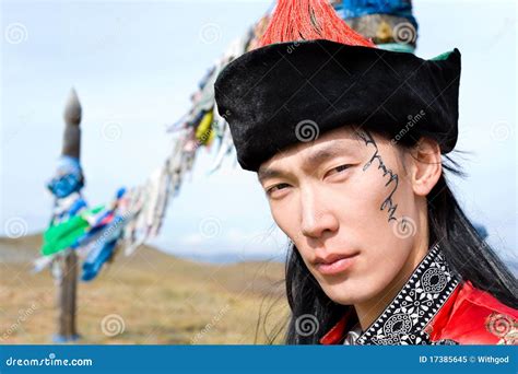 Man in Mongolian costume stock image. Image of ornament - 17385645