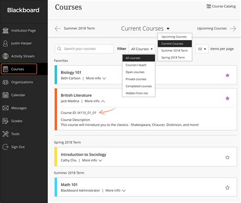 Courses | Blackboard Help