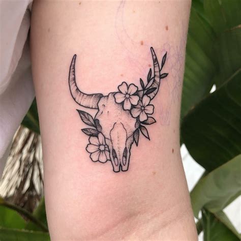 amazing bull skull tattoo designs  inspire