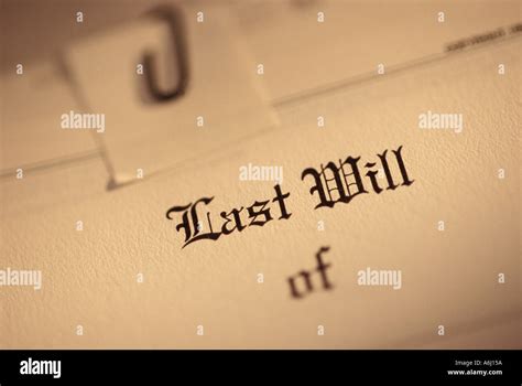 Last Will and Testament Stock Photo - Alamy