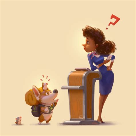 40 Bright Digital Artworks About Cute Corgi Life by Lynn Chen