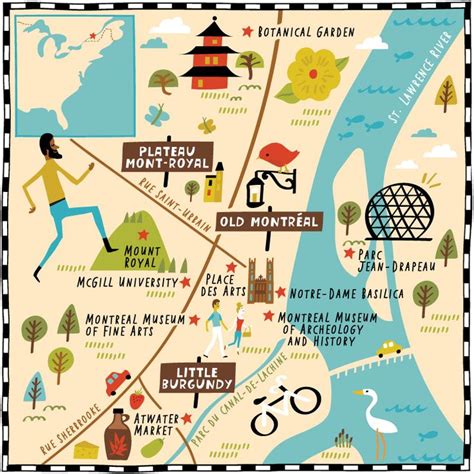 Portfolio | Montreal travel, Illustrated map, Montreal
