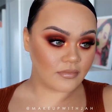 ORANGE GOLD SMOKEY EYE MAKEUP TUTORIAL #makeuptutorial #orangemakeup # ...