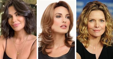 Cabelo Médio 50 Anos - Corte de Cabelo para Senhoras de 50 Anos Rosto Redondo