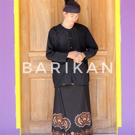 Jual Baju Pangsi Adat Sunda - Pangsi Sunda Hitam polos - Sarung Batik