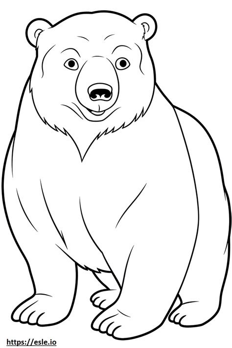 bear friendly coloring page