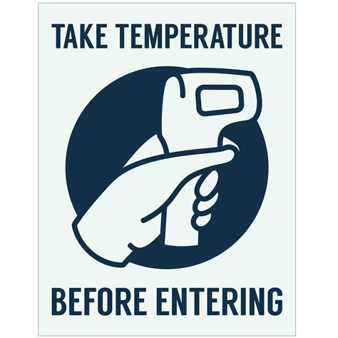 "Take Temperature Before Entering" Poster | Plum Grove