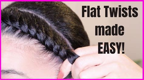 FLAT TWISTS MADE EASY! Tutorial for beginners | Natural Hair | AbbieCurls - YouTube