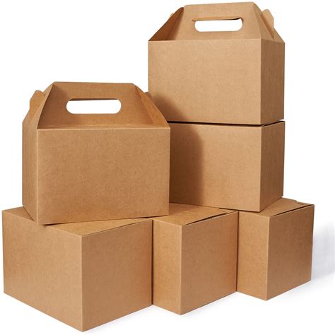 buy  count large gift boxes  handles kraft brown xx gable