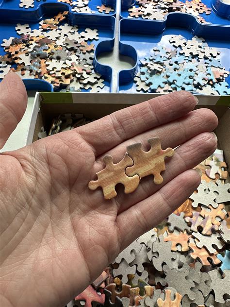 When sorting pieces and you come across two that are already together