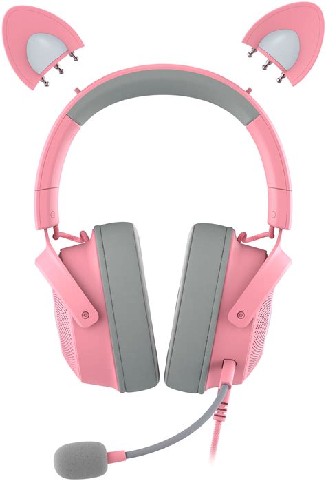 Razer Kraken Kitty Edition V2 Pro Wired Gaming Headset Quartz Pink RZ04 ...