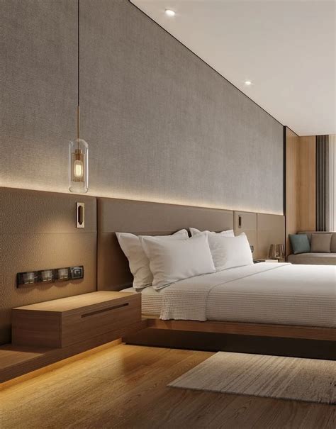 bed design headboard  bed side lighting hotel style room head