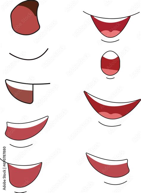 Lips different expressions cute vector illustration by Freepik on Dribbble