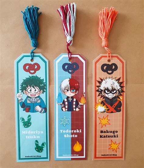 Chibi Heroes Laminated Bookmarks With Tassel - Etsy