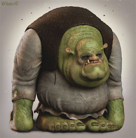 ArtStation - Shrek, Wil Hughes | Evil cartoon characters, Realistic