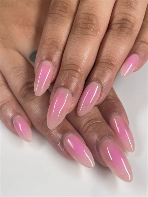 Airbrush nails, nail art, pink light Blush Pink Nails, Soft Nails ...