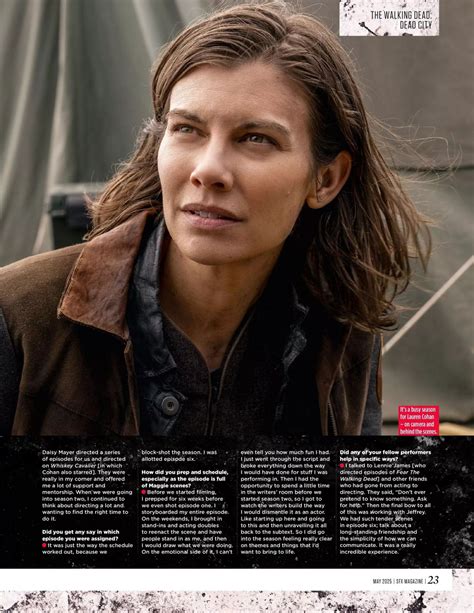 Lauren Cohan Featured in SFX Magazine May 2025 • CelebMafia