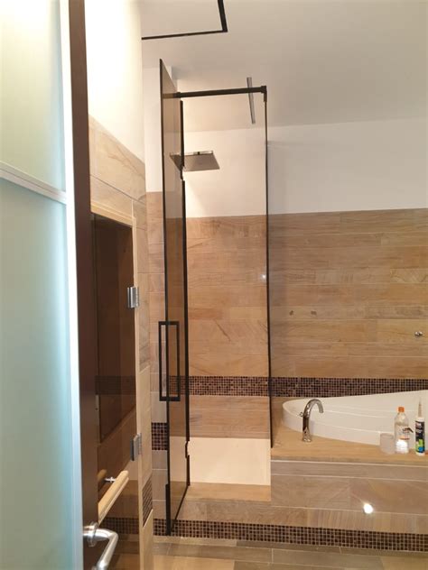 Стеклянная перегородка в душевую - Design Glass