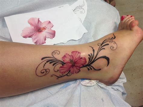 tattoo flower foot 8