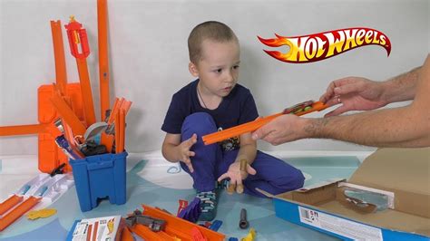 Хот Вилс машинки. Распаковка конструктор трасс Hot Wheels Супер набор ...