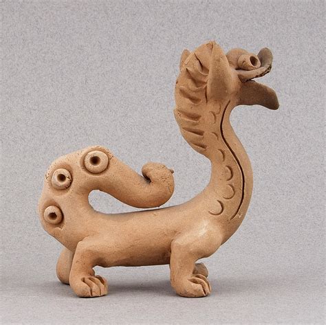 Глиняная игрушка «Дракон». Узбекская ССР, город Самарканд ...