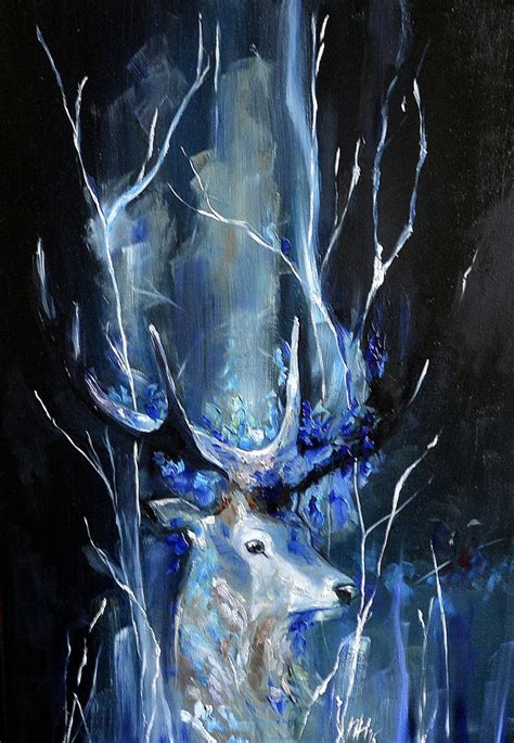 Abstract Deer Painting at PaintingValley.com | Explore collection of ...