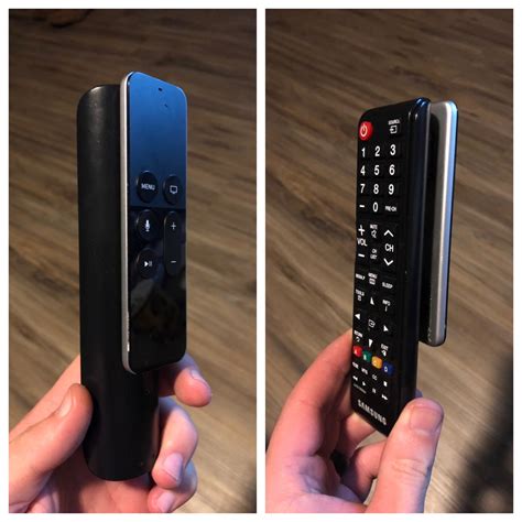 To avoid losing smaller remotes, my friend velcroes them to the back of