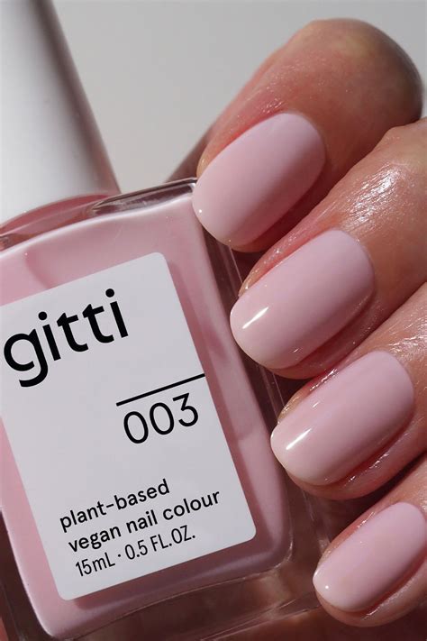 gitti   glassy blush sheer glossy nail polish plant based