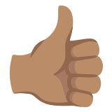 thumbs  medium skin tone emoji emojiguide