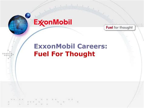 exxonmobil careers fuel  thought powerpoint