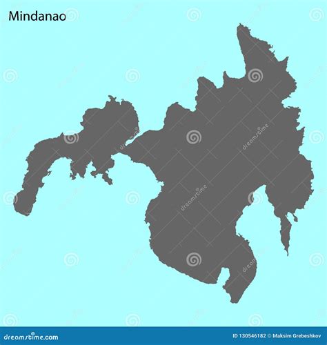 Mindanao Island Southeast Asia, Republic Of The Philippines Map Vector