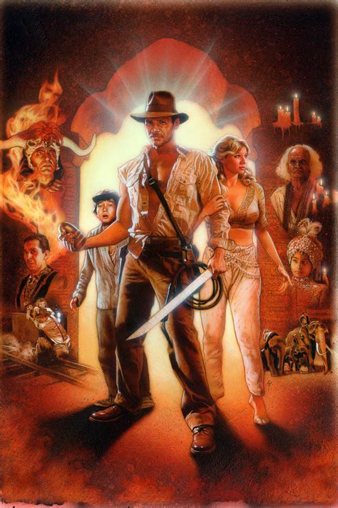 Indiana Jones and the Temple of Doom (1984) Poster Original Painting ...