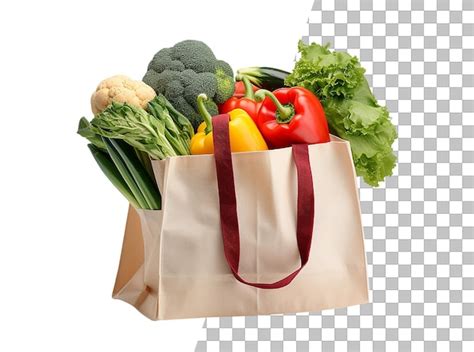 isolated grocery bag  transparent background premium ai generated psd