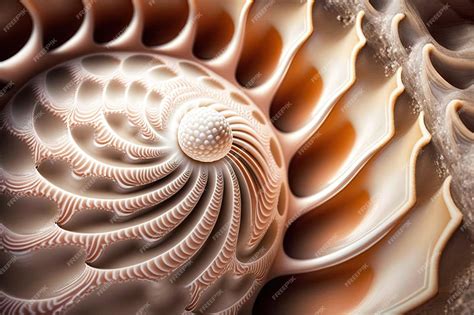 premium ai image detail   marine seashell  macro incredible
