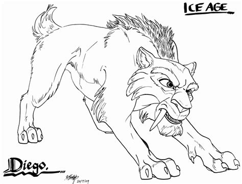 Saber Tooth Tiger Coloring Page at GetColorings.com | Free printable ...