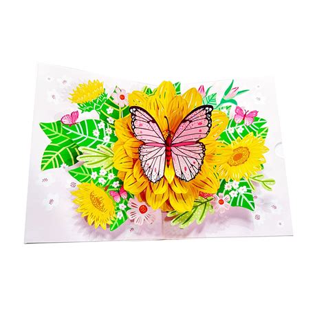 Happy Birthday Mothers Day Card, Elegant Pop Up Cards with 3D Design
