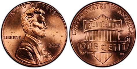 2023 1C Shield, RD (Regular Strike) Lincoln Cent (Modern) - PCGS CoinFacts