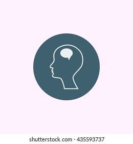 vector illustration man thoughts sign icon stock vector royalty