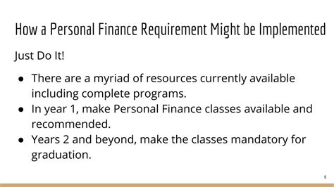 making personal finance  graduation requirement powerpoint
