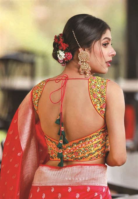 backless blouses  ways  style  saree   backless blouse