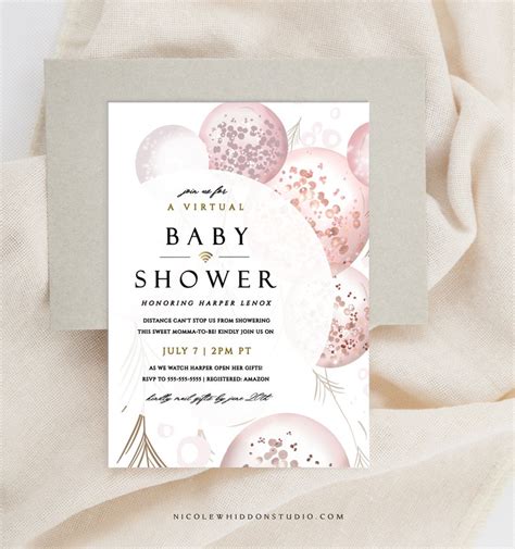 Virtual Baby Shower Invitation Instant Download Shower By | Etsy