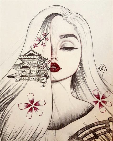 Japanese, Chinese inspired drawing from Christina Lorre | Teenage ...