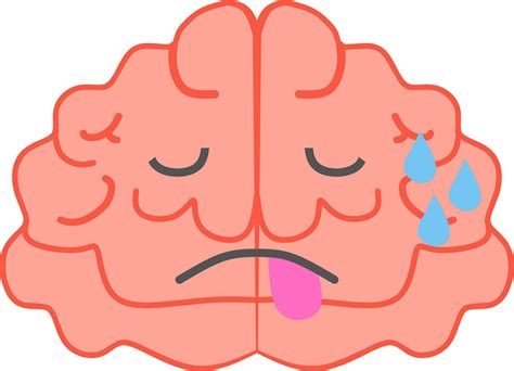 brain tired vector image illustration perfect  mental health