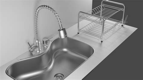 Kitchen sink drainer model - TurboSquid 1536878