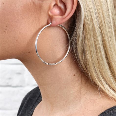 Sterling Silver Extra Large Hoop Earrings | Hurleyburley