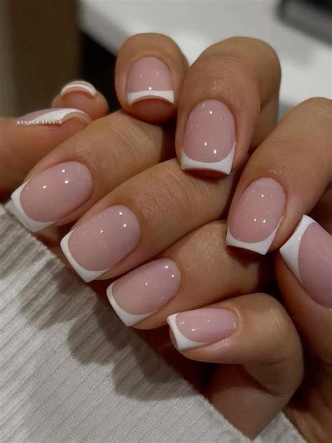 Short acrylic nails french tip – Artofit